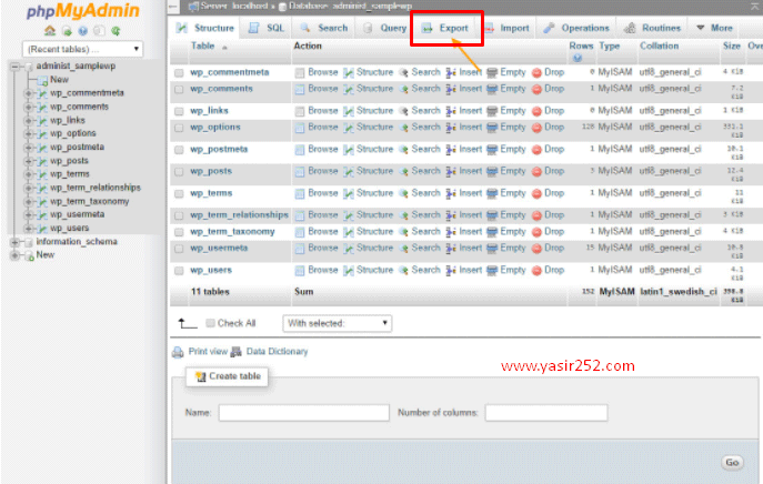 Backup Database WordPress
