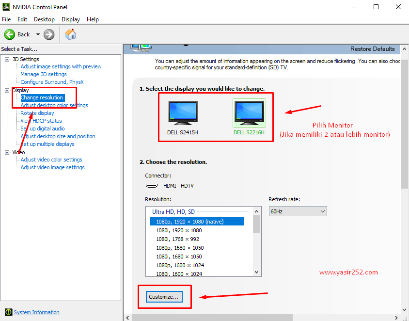 Cara Membuat Custom Resolution dengan NVIDIA Control Panel