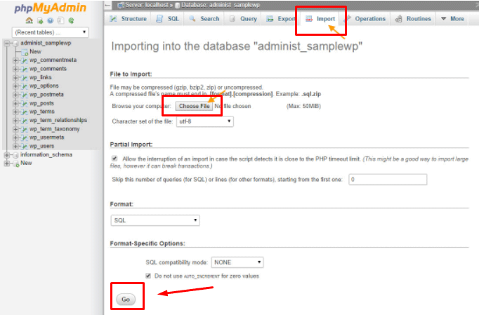 Cara Restore Database MySQL di PHPMYADMIN