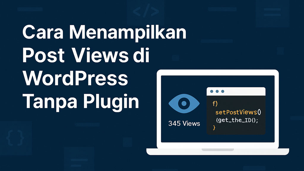 Tutorial menampilkan post views di WordPress tanpa plugin menggunakan kode PHP