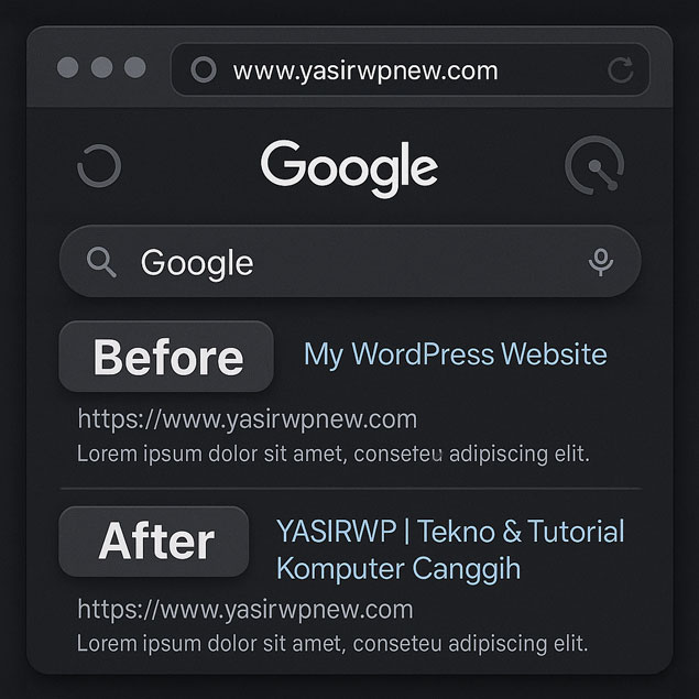 Perubahan Site Title WordPress Di Pencarian Google