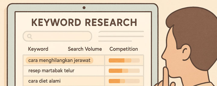 Cara Memilih Keyword untuk Belajar SEO Gratis dan Optimasi Website Indonesia