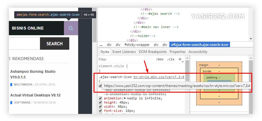 Background berkedip CSS Class