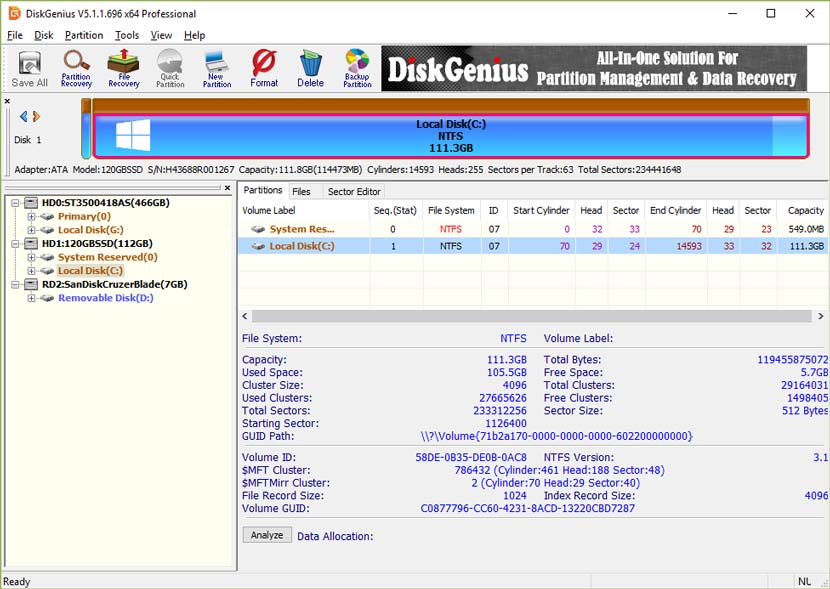 DiskGenius Professional Free Download