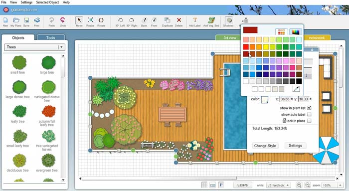 Garden Planner Software Interface Latest