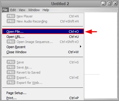Buka file mov dengan quicktime player