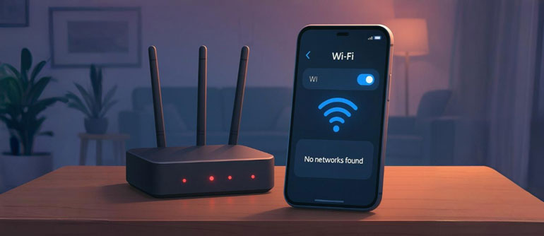 Router bermasalah dan perangkat yang tidak mendeteksi jaringan WiFi meski aktif.