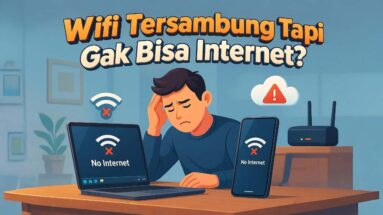 Cara mengatasi WiFi tersambung tapi tidak bisa akses internet, berlaku di Windows, Android, dan iPhone.