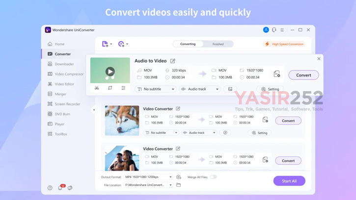 Wondershare UniConverter Video and Audio Converter