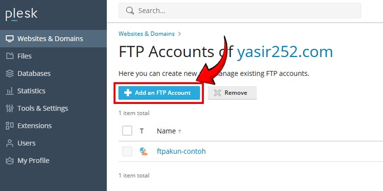 Cara Connect Ftp Plesk