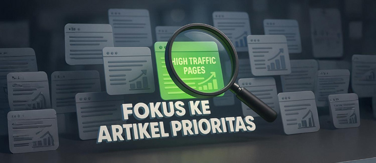 Fokus pada halaman penting di website dengan trafik tinggi