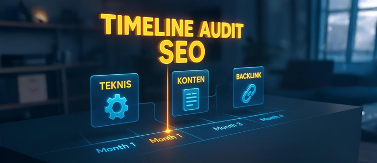 Timeline jadwal dan tahapan audit SEO bulanan