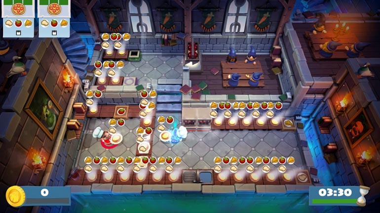 Overcooked 2 game PC co-op terbaik multiplayer online, empat pemain memasak bersama di dapur penuh rintangan.
