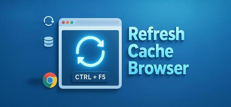 Cara refresh cache browser Chrome untuk menampilkan favicon yang tidak muncul