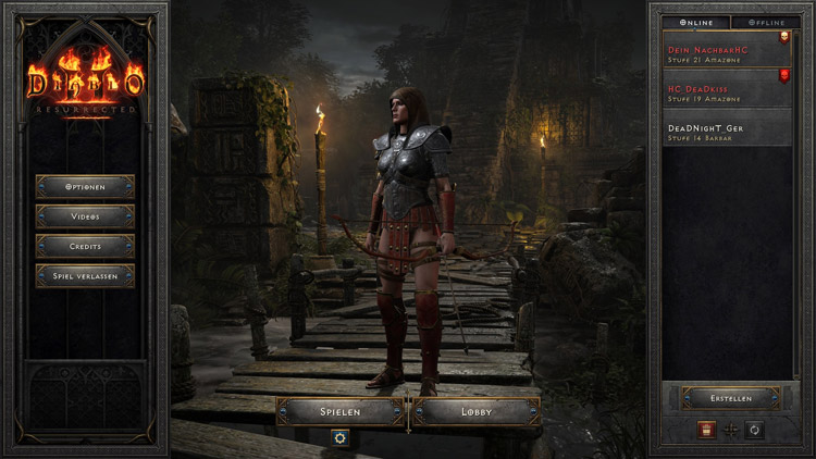 Updated UI System di Diablo II Resurrected Infernal
