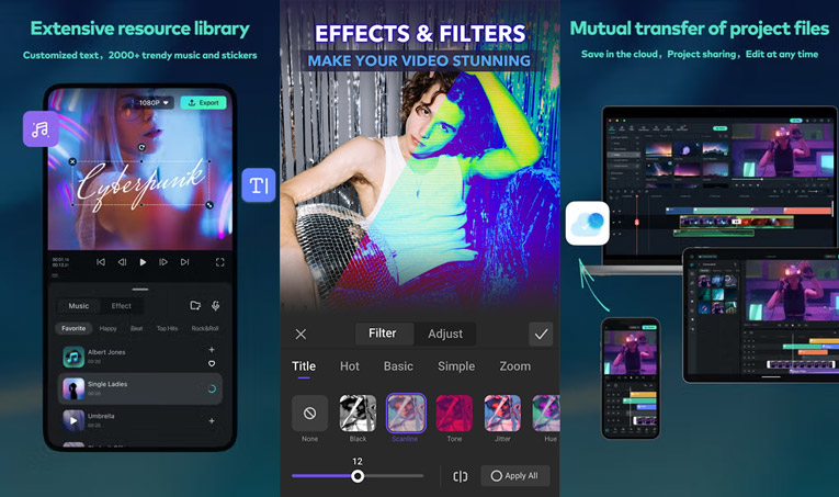 Aplikasi Filmora Video Editor APK v14.8.20 fitur premium unlocked gratis untuk smartphone Android