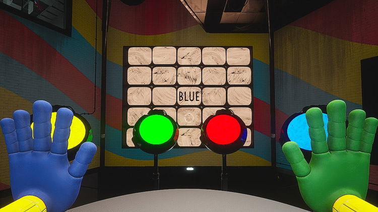 Using the GrabPack hands to solve a factory puzzle in Poppy Playtime PC Game