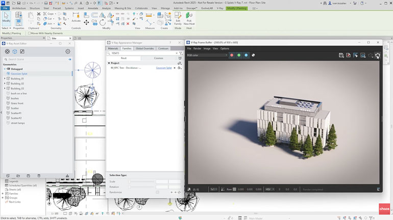 Chaos V-Ray 7.10.01 for Revit Free Download 64 bit & User Interface screenshoot