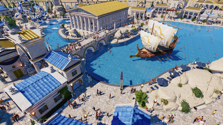 Building a massive swimming pool in Planet Coaster 2 PC Full Version