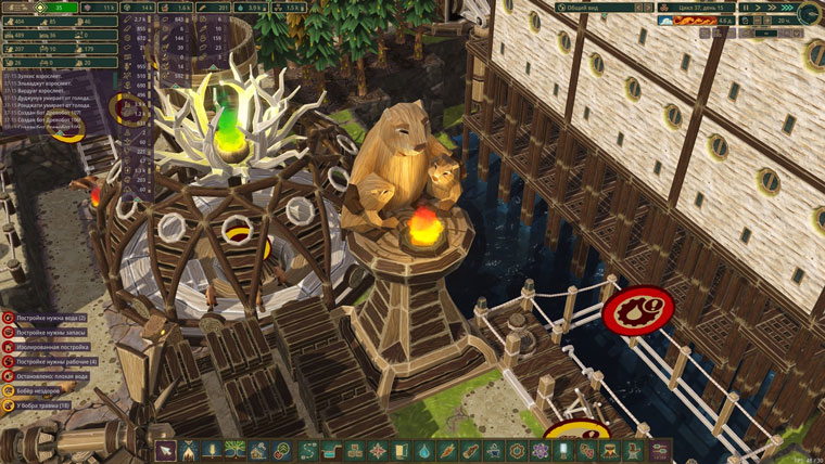 Timberborn PC Full Version setelah membangun patung berang-berang raksasa
