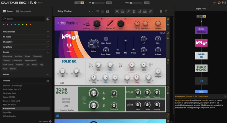 Guitar Rig 7 Pro MacOS Full Crack tampilan user interface dari plugin amplifier virtual