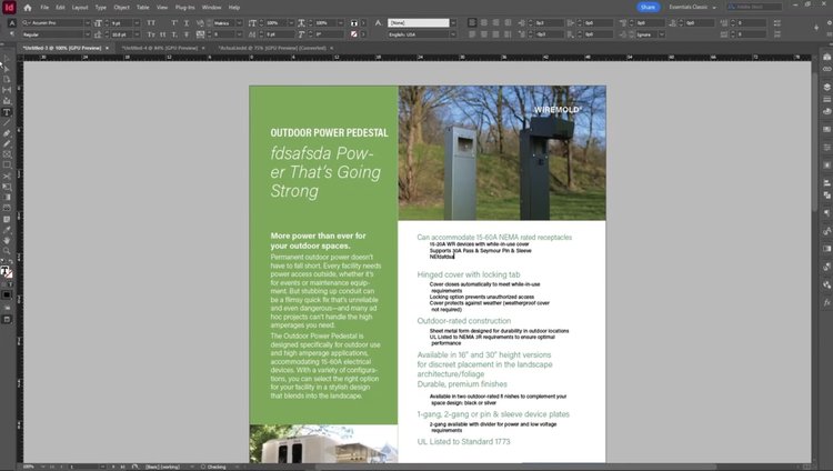 Adobe InDesign 2026 macOS Full Version UI working on a magazine layout