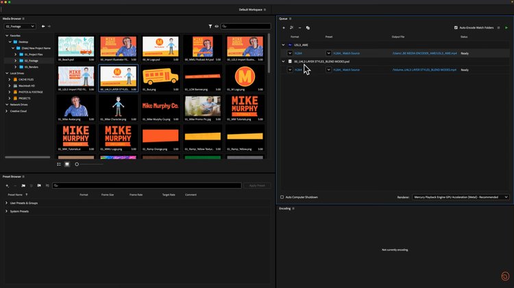 Adobe Media Encoder 2026 full version untuk encoding video profesional dengan dukungan Apple Silicon