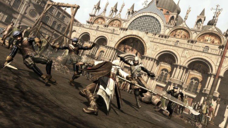 Assassins Creed 2 combat gameplay against NPC