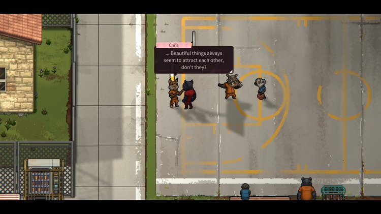 Back to the Dawn PC Game Free Download Gameplay Interaksi dengan NPC di Lapangan Basket