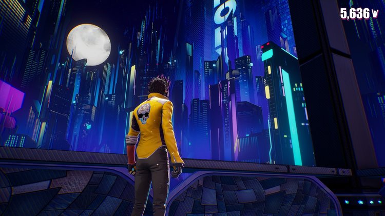 Dead As Disco gameplay main character standing in neopolis city
