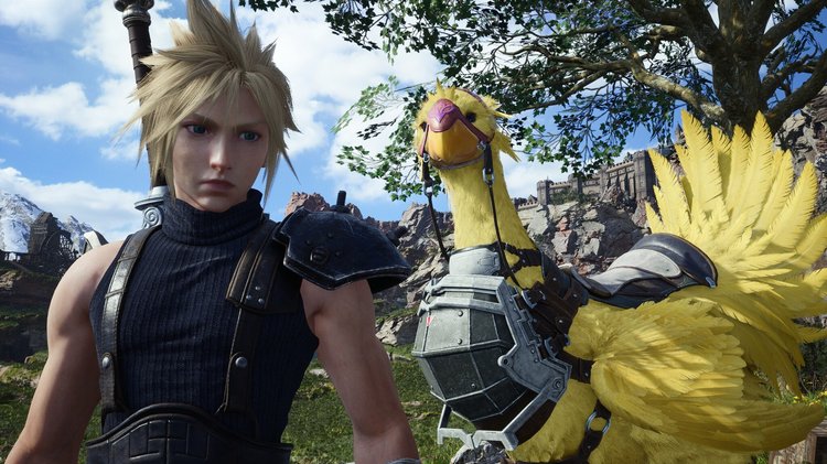 Final Fantasy VII Rebirth Full Version character photo with chocobo
