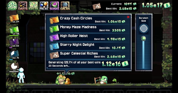 Fortune Mill gameplay in the frog menu