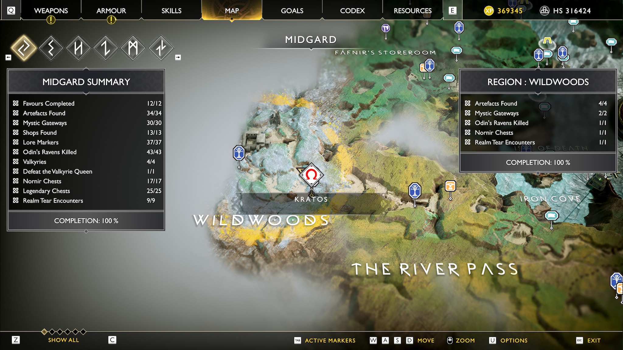 God of War Full Version tampilan MAP dunia