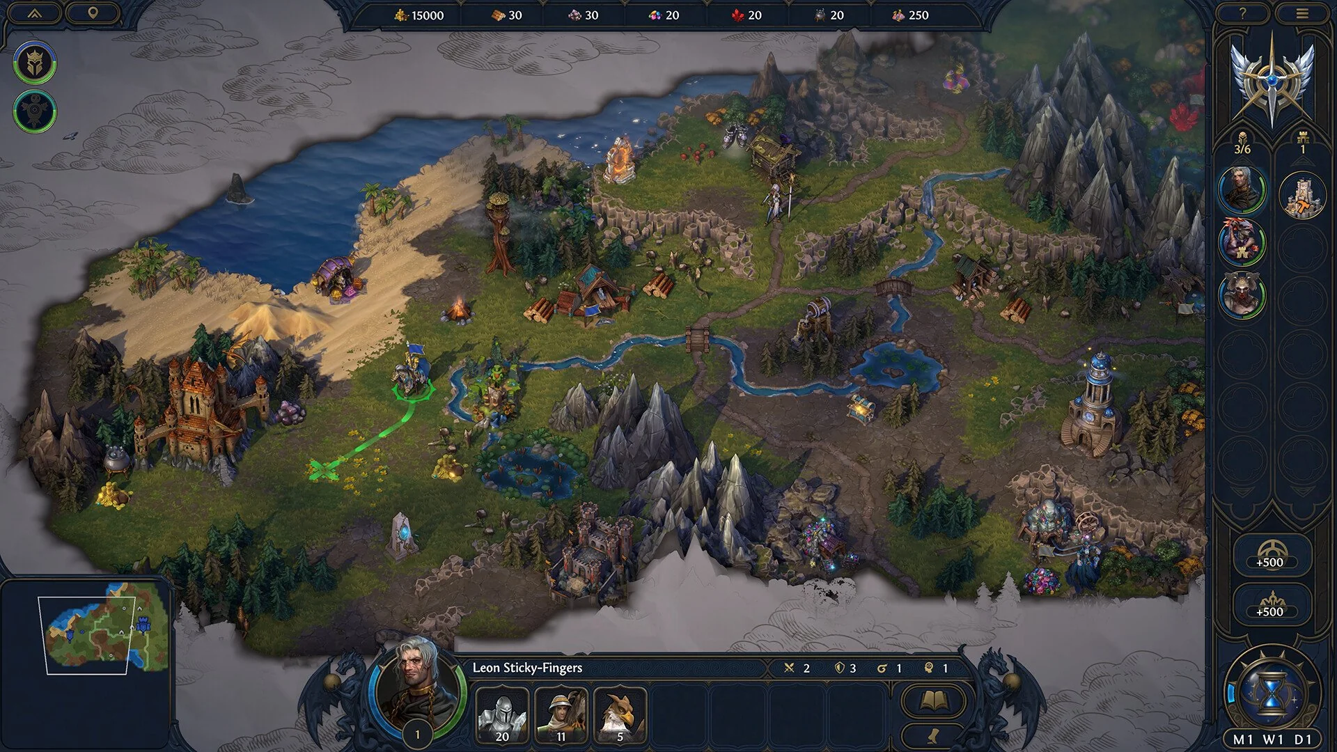 Heroes of Might and Magic Olden Era world map exploration gameplay