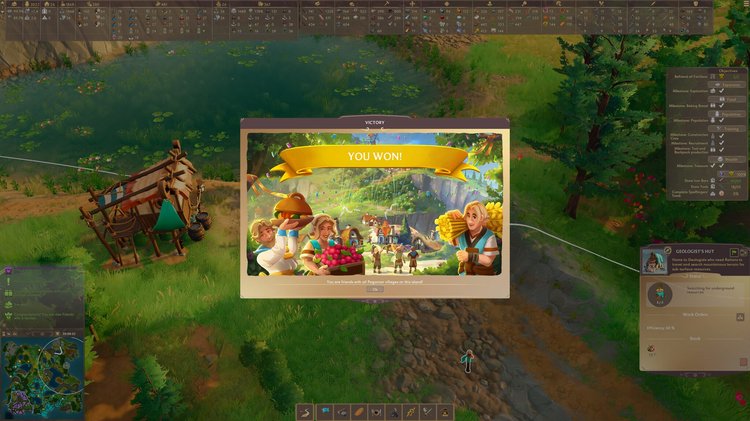 Pioneers of Pagonia PC Game tampilan akhir kemenangan