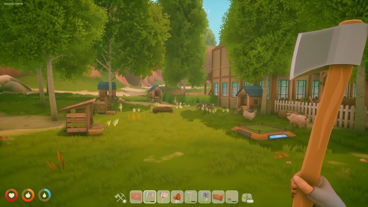 Solarpunk Repack Full Version Gameplay membuat peternakan ayam dan babi